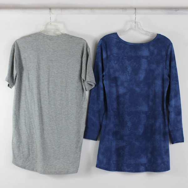 Lot of 2 LuLaRoe T-Shirts Gray Short-Sleeve Blue Long-Sleeve Women's Small