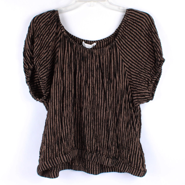 2 Pc Jane + Delancey Brown and Black Striped Lounge Set Women's Large