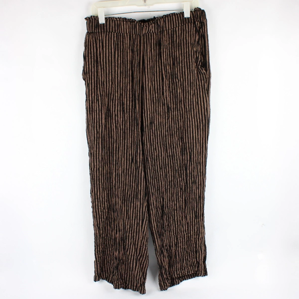 2 Pc Jane + Delancey Brown and Black Striped Lounge Set Women's Large