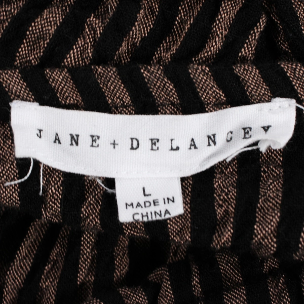 2 Pc Jane + Delancey Brown and Black Striped Lounge Set Women's Large