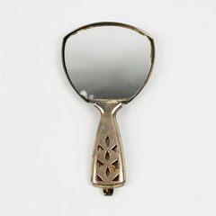 Handheld Miniature Pocket 3.75” Mirror Folding Victorian Vintage