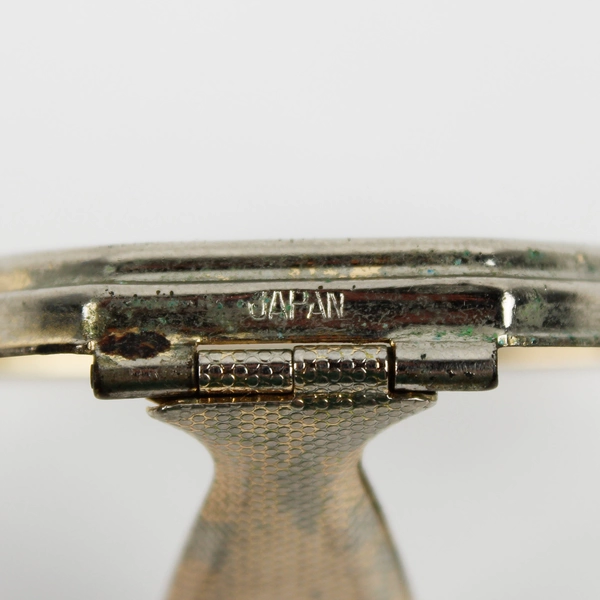 Handheld Miniature Pocket 3.75” Mirror Folding Victorian Vintage