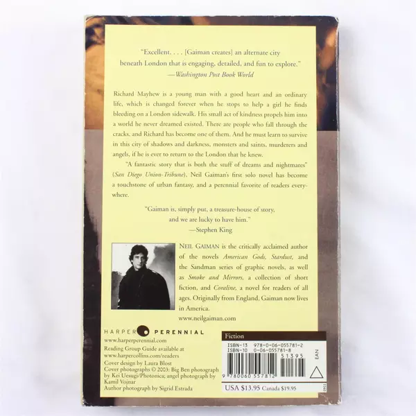 Neverwhere by Neil Gaiman 2003 Paperback Fantasy Novel Fiction