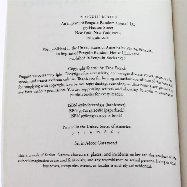 The Trespasser by Tana French Paperback Novel Good Condition Pre-Owned