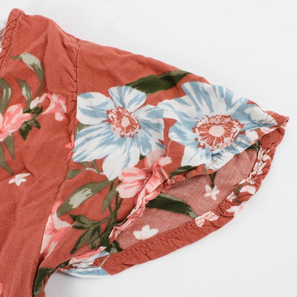 Derek Heart Short Pink and Blue Floral Dress Women's Size XL