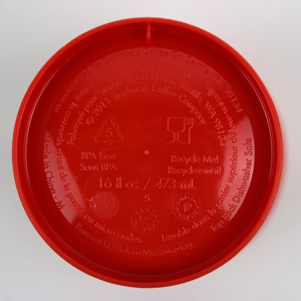 Starbucks 2013 Reusable Mug Cup With Lids Plastic 16 oz Siren Red