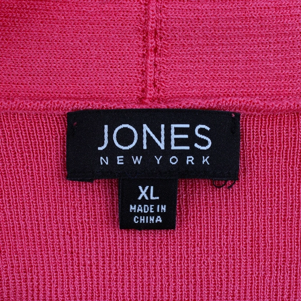 Jones New York Bubblegum Pink open-Front Cardigan Women's XL