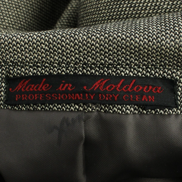 Milepost Four Men's 46 Tweed Suit Jacket Made in Moldova
