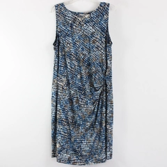 Nic+Zoe Women's XL Geometric Print High Neck Sleeveless Twist Dress