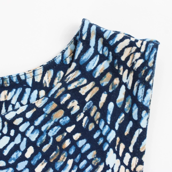 Nic+Zoe Women's XL Geometric Print High Neck Sleeveless Twist Dress