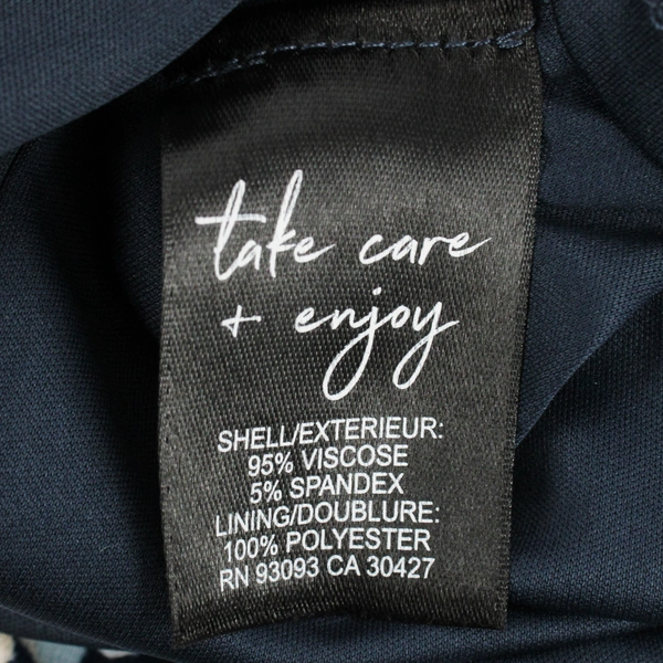 Nic+Zoe Women's XL Geometric Print High Neck Sleeveless Twist Dress