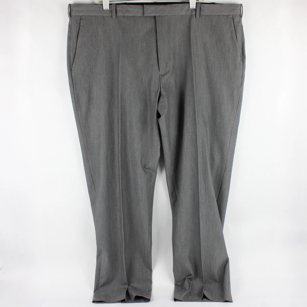 Van Heusen Flex Fit Dress Pants Straight Men's 42 X 30 Flat Front Gray