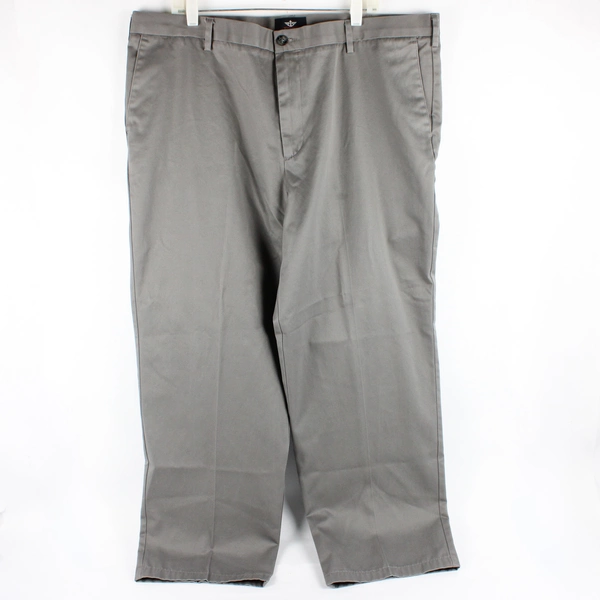 Dockers Men's 42x30 Gray Khaki Straight Classic Fit Pants