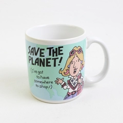 Vintage American Greeting Save The Planet Mug Cup Ceramic Stoneware #40441