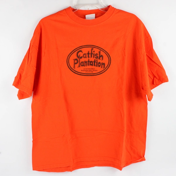 Port and Company Adult Unisex XL Orange Catfish Plantation T-Shirt
