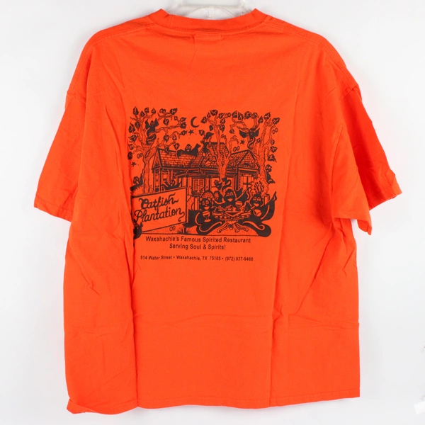 Port and Company Adult Unisex XL Orange Catfish Plantation T-Shirt