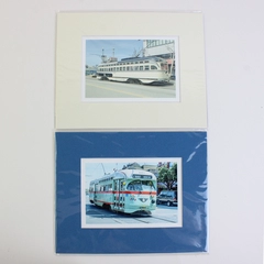 Lot of 2 California Street with Early SF Cable Cars Colored Prints 8x10"
