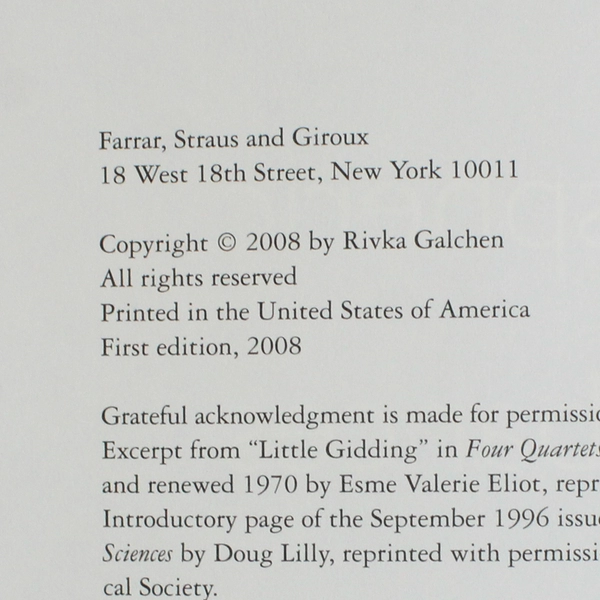 Atmospheric Disturbances: A Novel Hardcover By Rivka Galchen