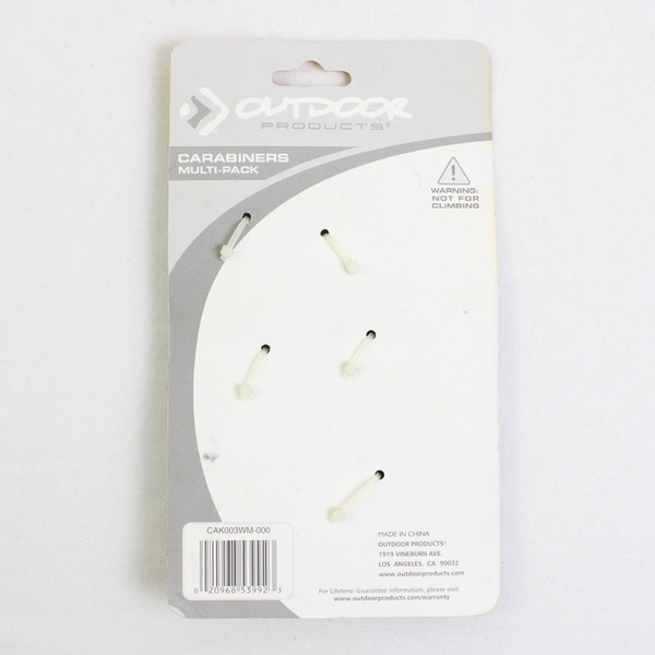 Outdoor Products Carabiner 5 Piece 5mm 6mm 8mm Multi-pack Multi-Color