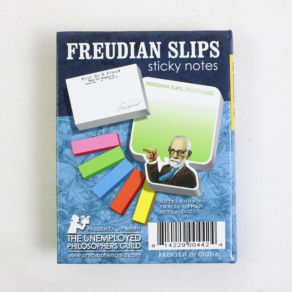 Freudian Slips Sticky Notes Sigmund Freud Themed Booklet with Self-Sticky Notes