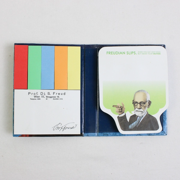 Freudian Slips Sticky Notes Sigmund Freud Themed Booklet with Self-Sticky Notes