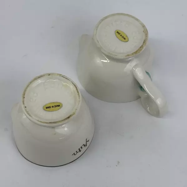 1996 Limited Edition Bailey's Irish Cream Winking Face Creamer and Sugar Bowl