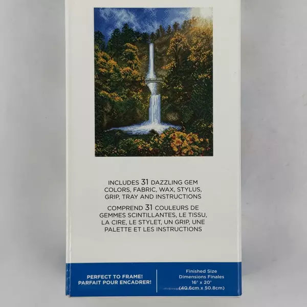 Diamond Art By Leisure Arts DIamond Paint By Number Kit 16"x20" Multnomah Falls