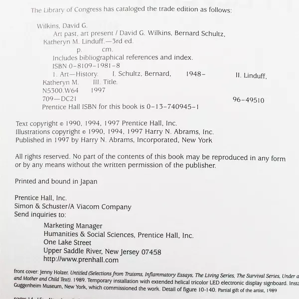 Art Past/Art Present by David G. Wilkins & Katheryn M. Linduff Hardcover