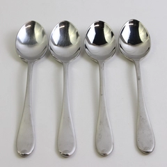 Lot Of 4 Cambridge Silver Alexa Sand (Stainless) Flatware Soup Spoons 8" Long