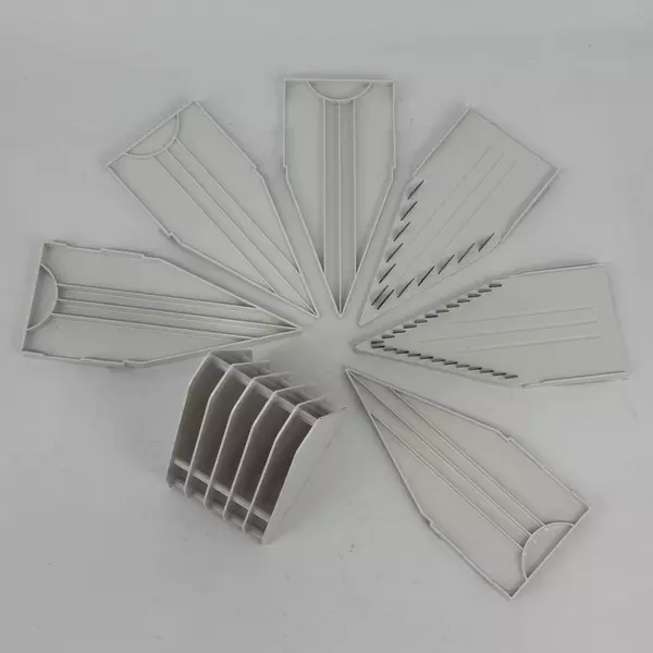 White Plastic Kitchen Mandolin With 3 V Blades 4 Inserts Storage Rack