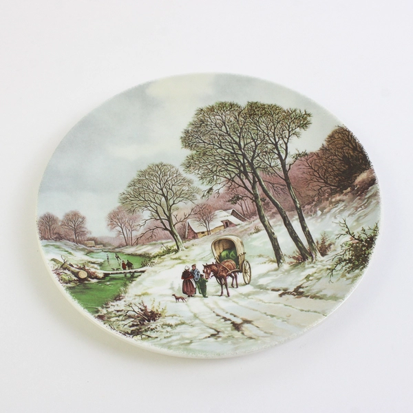 Landscape in Winter Plate B.C. Koekkoek 1803-1862 Poole England 6" Decor