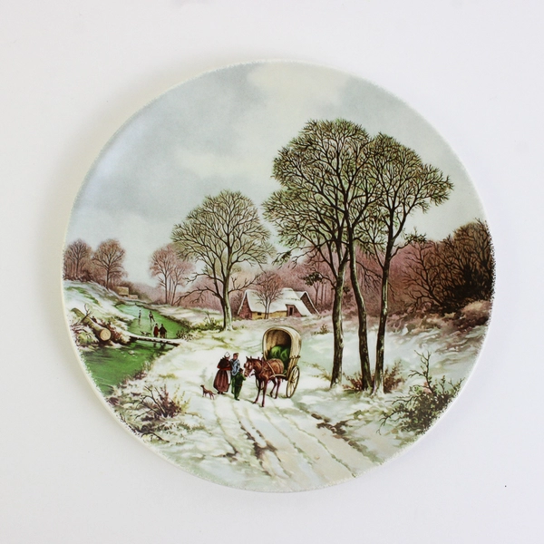 Landscape in Winter Plate B.C. Koekkoek 1803-1862 Poole England 6" Decor