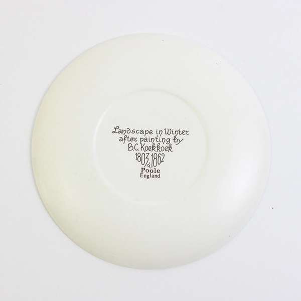 Landscape in Winter Plate B.C. Koekkoek 1803-1862 Poole England 6" Decor