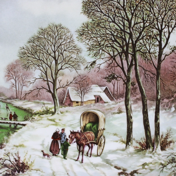 Landscape in Winter Plate B.C. Koekkoek 1803-1862 Poole England 6" Decor