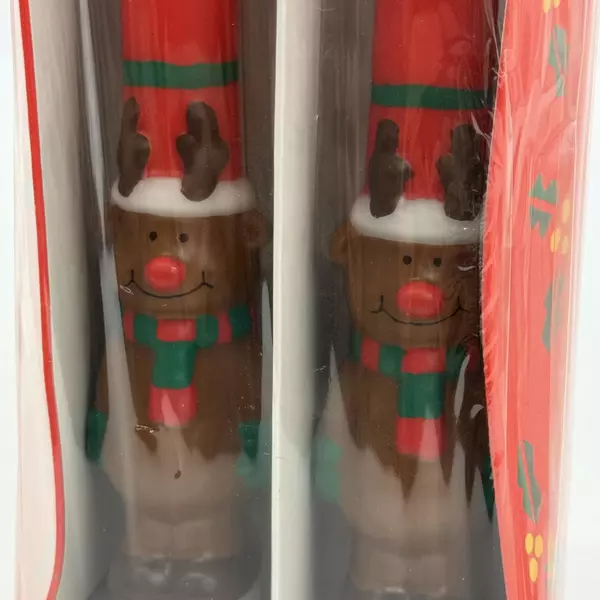 Russ Reindeer Holiday Christmas Taper Candles New Sealed
