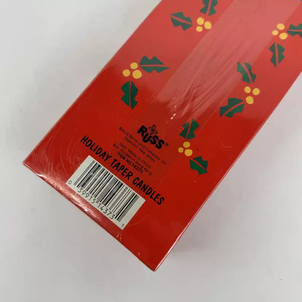Russ Reindeer Holiday Christmas Taper Candles New Sealed