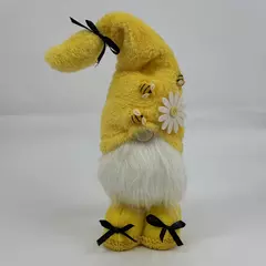 9 Inch Bee Gnome Plush Yellow With White Beard