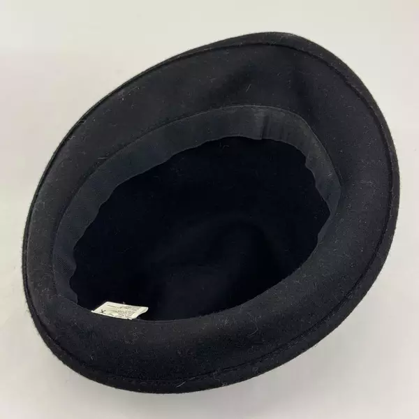 100% Wool Black Women's Fedora With Brown Feathers One Size Fits Most