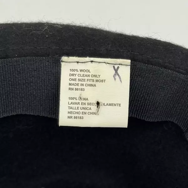 100% Wool Black Women's Fedora With Brown Feathers One Size Fits Most