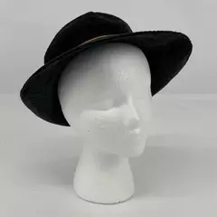 100% Acylic Women's Fedora Black Narrow Leather Band One Size