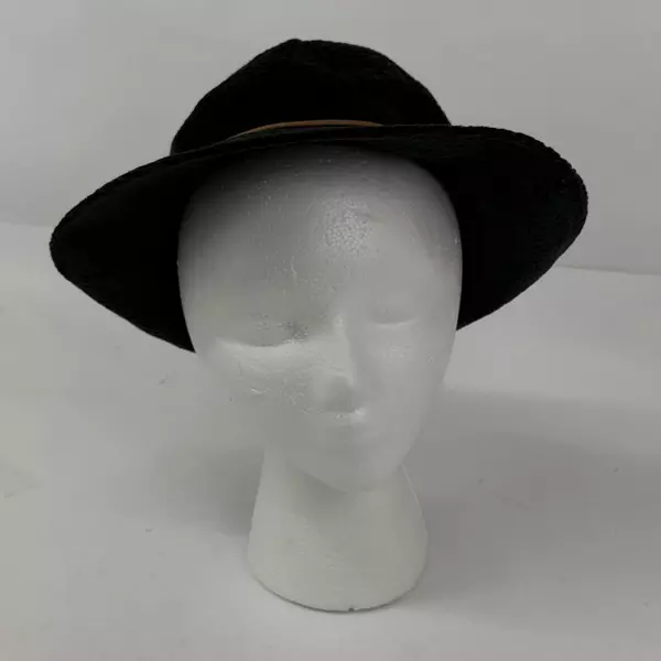 100% Acylic Women's Fedora Black Narrow Leather Band One Size