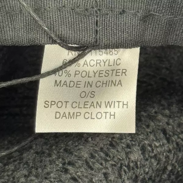 Black Acrylic And Polyester Women's Wide Brim Fedora Hat With Glass Beaded Band