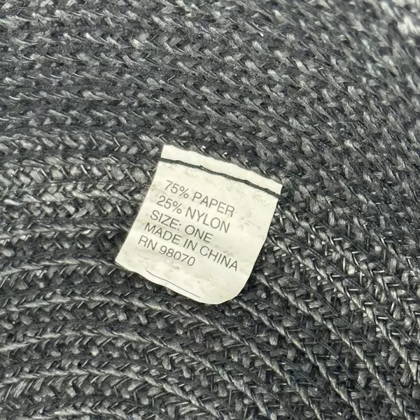 Women's Paper And Nylon Boater Hat With A Pink Band And Flower