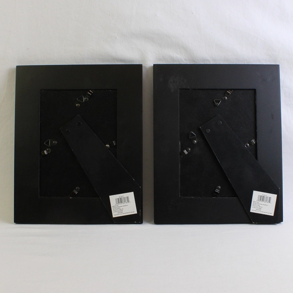 Lot of 2 Modern Matte Black Desktop Picture Frames 5" x 7"