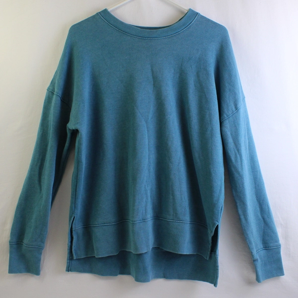 Time And Tru Solid Blue Color Knit Long Sleeve Top/Sweater Women's Size M (8-10)