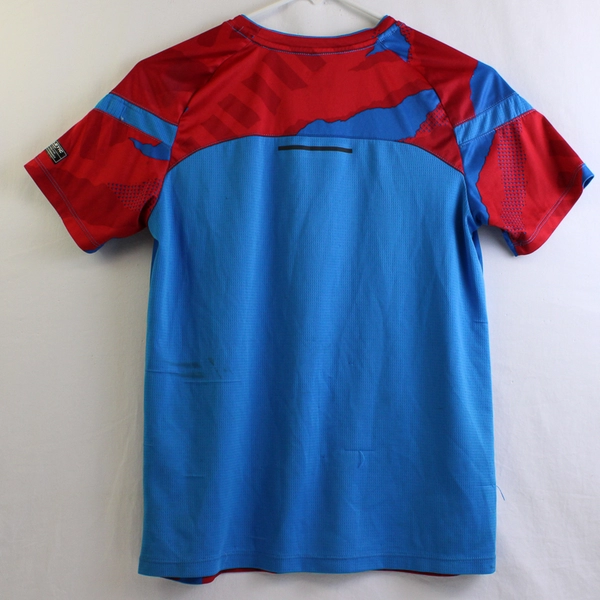 Athletic Works Red/Blue Short Sleeves Activewear Top Youth XL (14-16)