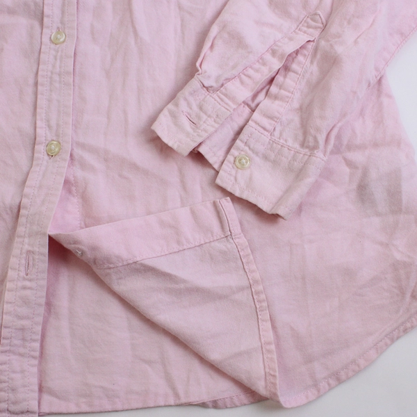 Old Navy Solid Pink Color Long Sleeve Button Up 100% Cotton Women's Size M