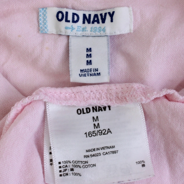 Old Navy Solid Pink Color Long Sleeve Button Up 100% Cotton Women's Size M