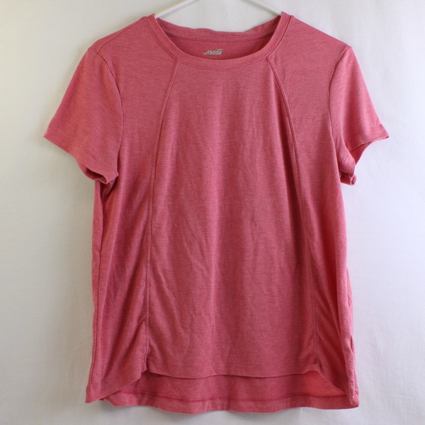 Avia Solid Pink Color Short Sleeve Shirt Activewear Women's Size M (8-10)