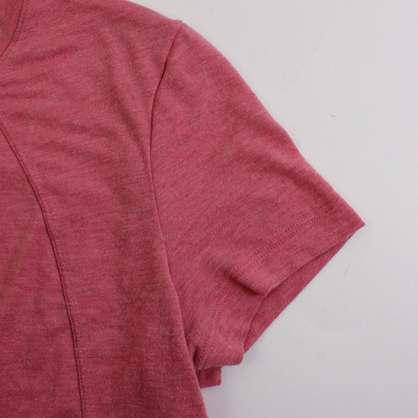 Avia Solid Pink Color Short Sleeve Shirt Activewear Women's Size M (8-10)